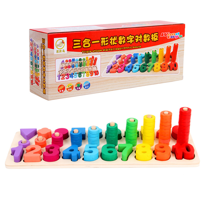 Educational Teaching Aids Kindergarten Mathematics Logarithm Learning Board Rainbow Spring Matching Children Early Education Learning Digital Toys