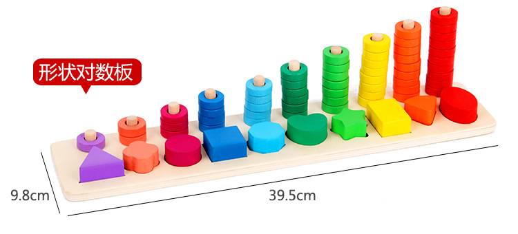 Educational Teaching Aids Kindergarten Mathematics Logarithm Learning Board Rainbow Spring Matching Children Early Education Learning Digital Toys