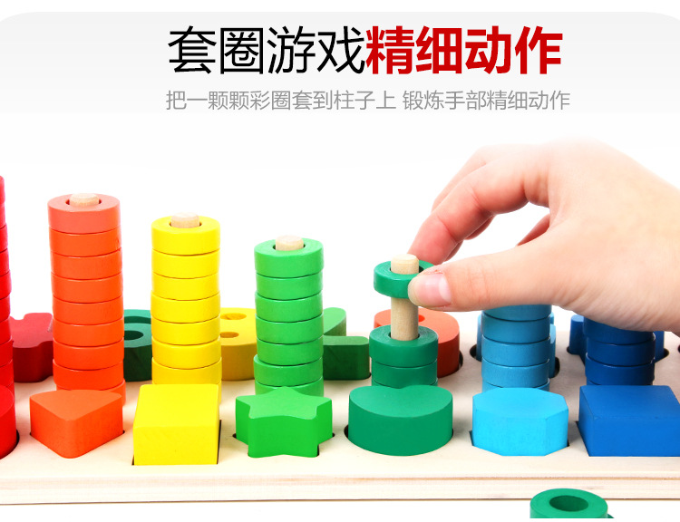 Educational Teaching Aids Kindergarten Mathematics Logarithm Learning Board Rainbow Spring Matching Children Early Education Learning Digital Toys