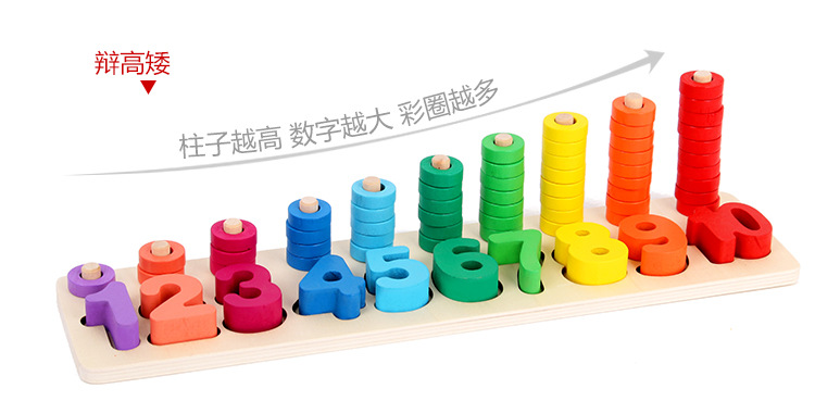 Educational Teaching Aids Kindergarten Mathematics Logarithm Learning Board Rainbow Spring Matching Children Early Education Learning Digital Toys