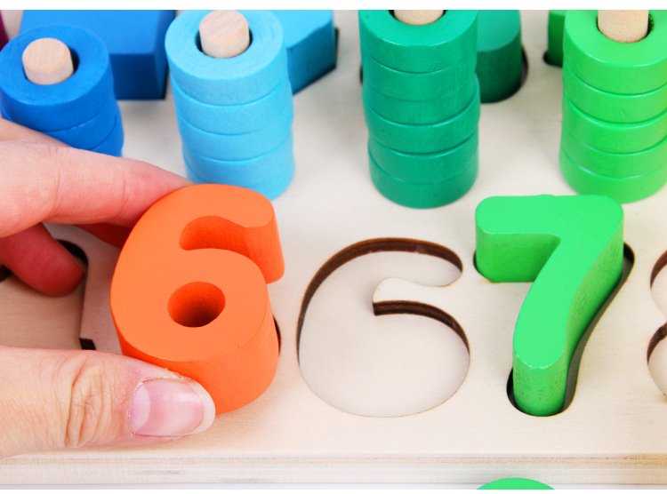 Educational Teaching Aids Kindergarten Mathematics Logarithm Learning Board Rainbow Spring Matching Children Early Education Learning Digital Toys