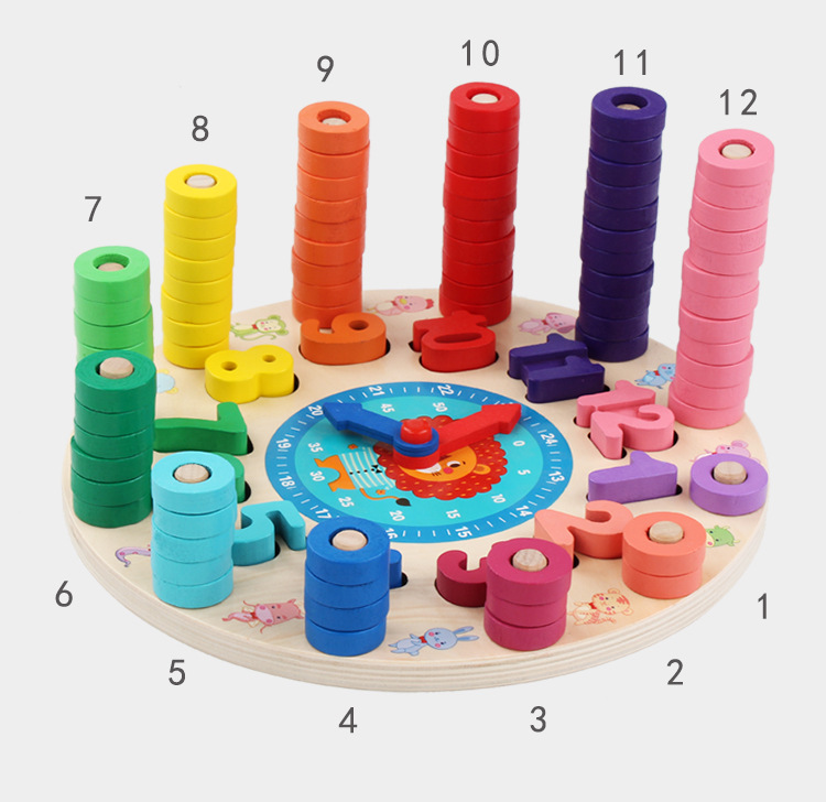 Educational Teaching Aids Kindergarten Mathematics Logarithm Learning Board Rainbow Spring Matching Children Early Education Learning Digital Toys