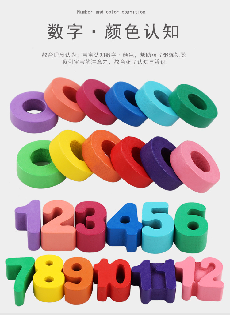 Educational Teaching Aids Kindergarten Mathematics Logarithm Learning Board Rainbow Spring Matching Children Early Education Learning Digital Toys