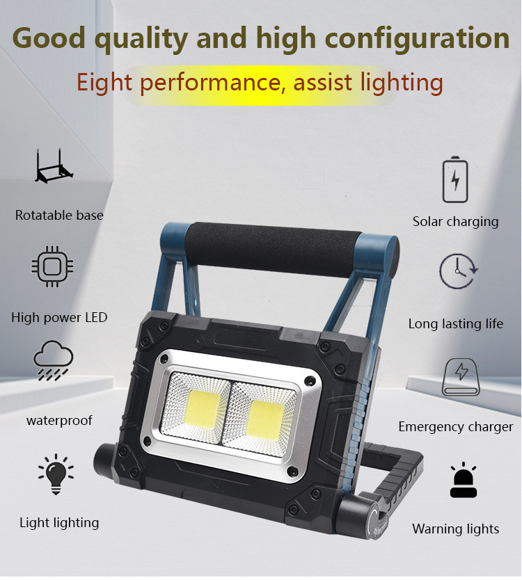 Cross-Border New Arrival Cob Work Light Mobile Emergency Light Portable Camping Light Lawn Lamp USB Rechargeable Flood Light Cross-Border New Arrival Cob Work Light Mobile Emergency Light Portable Camping Light Lawn Lamp USB Rechargeable Flood Light