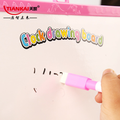 Tiankai watch and clock drawing board with antenna drawing board easy to wipe children learning number educational toys grade one and two teaching AIDS wholesale