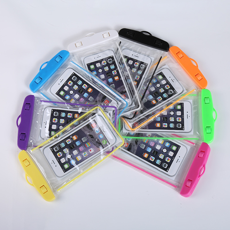 Luminous transparent mobile phone waterproof bag diving touch screen swimming beach cartoon fluorescent drift bag Luminous transparent mobile phone waterproof bag diving touch screen swimming beach cartoon fluorescent drift bag