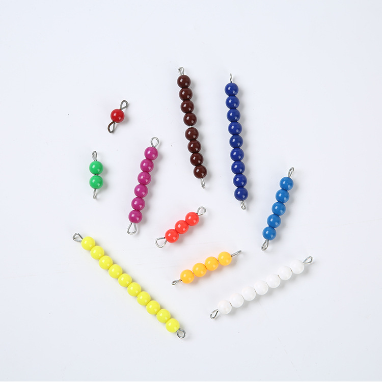 Colored Beaded Step Board Teaching Aids Mathematical Calculation Wooden Toys Montessori Colored Beaded Step Board