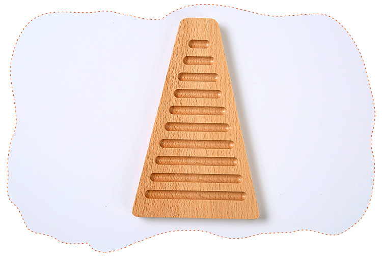 Colored Beaded Step Board Teaching Aids Mathematical Calculation Wooden Toys Montessori Colored Beaded Step Board