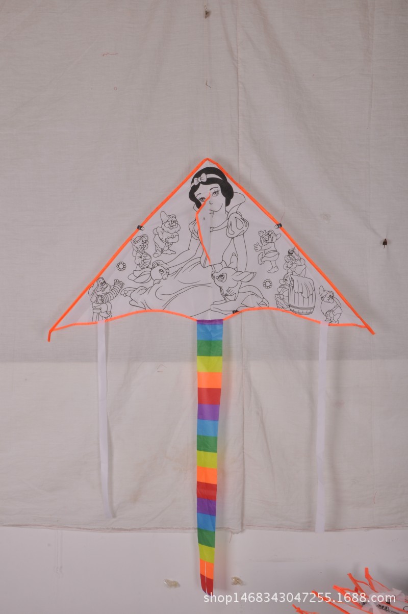 Weifang Children's Painting Kite Handmade DIY Teaching Blank Kite Full Set of Line Board Paint 42 Patterns Mixed Hair