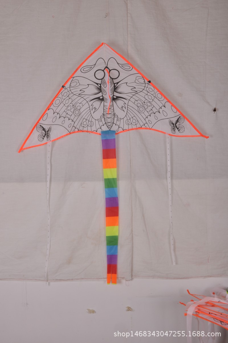 Weifang Children's Painting Kite Handmade DIY Teaching Blank Kite Full Set of Line Board Paint 42 Patterns Mixed Hair