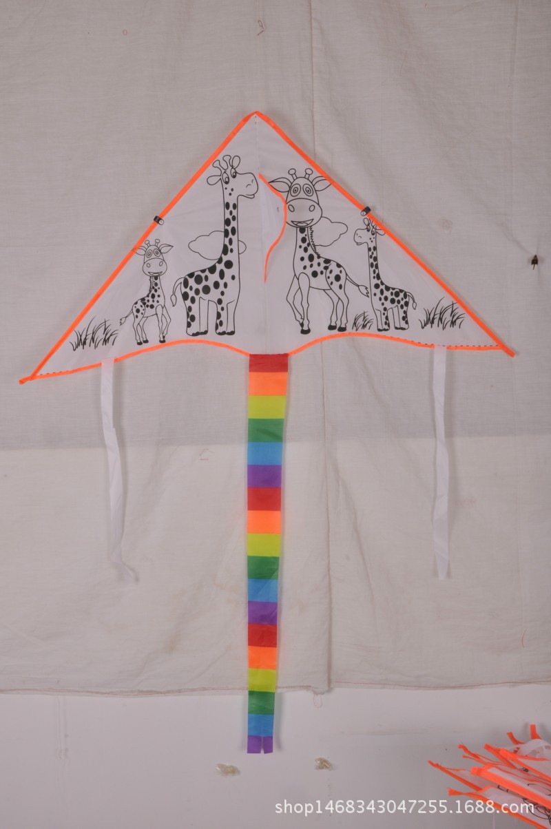 Weifang Children's Painting Kite Handmade DIY Teaching Blank Kite Full Set of Line Board Paint 42 Patterns Mixed Hair