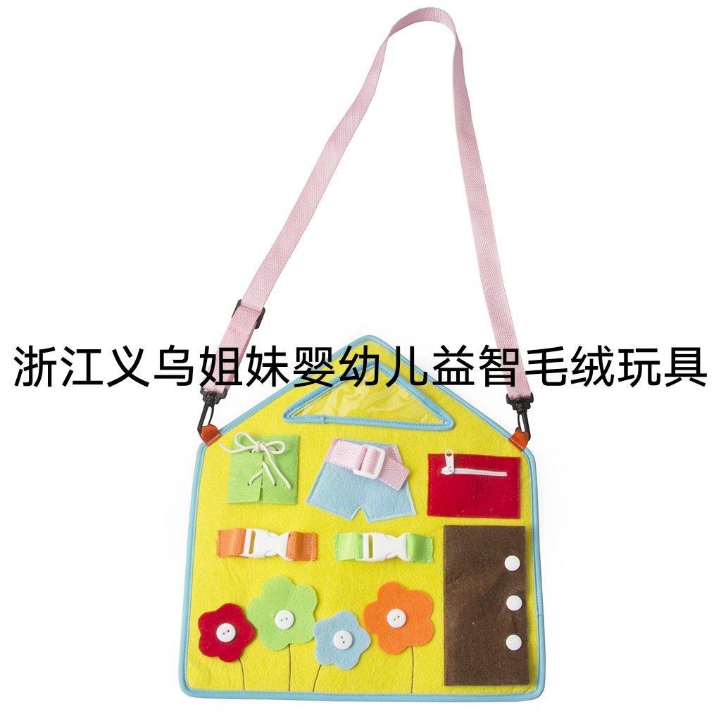 New Baby Learning Dressing Release Buckle Zipper Learning Board Montessori Felt Busy Board Toy Children Early Teaching Props