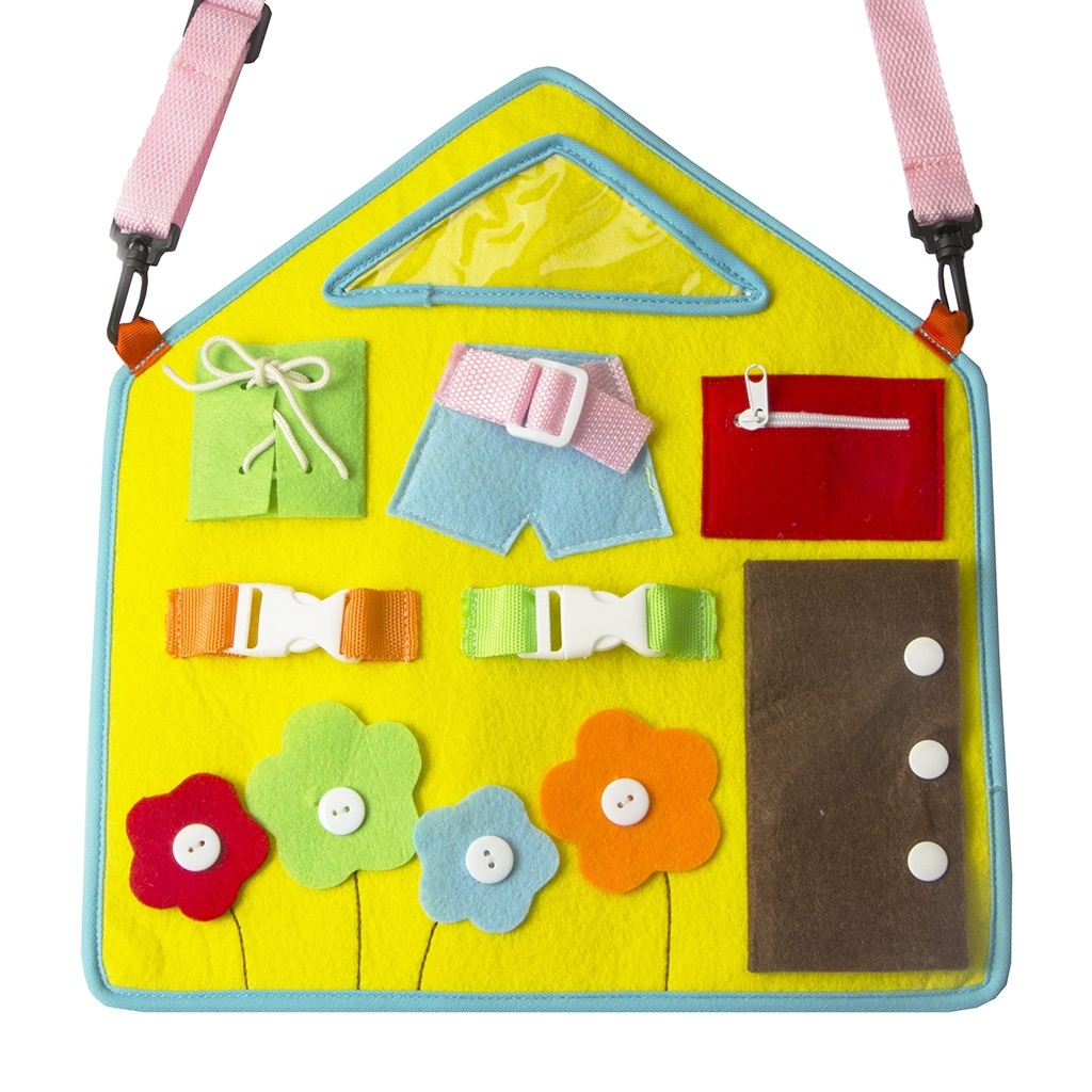 New Baby Learning Dressing Release Buckle Zipper Learning Board Montessori Felt Busy Board Toy Children Early Teaching Props