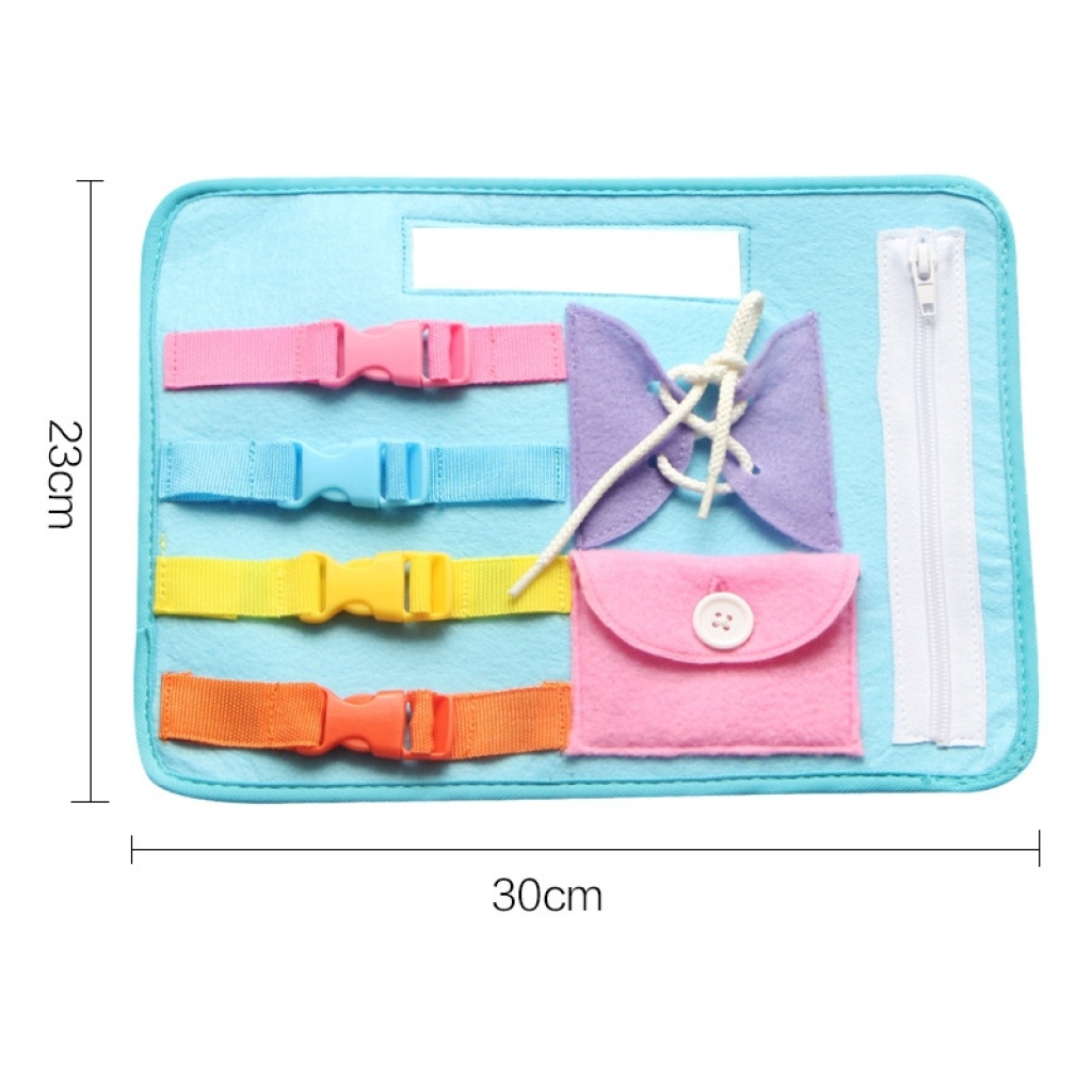 New Baby Learning Dressing Release Buckle Zipper Learning Board Montessori Felt Busy Board Toy Children Early Teaching Props