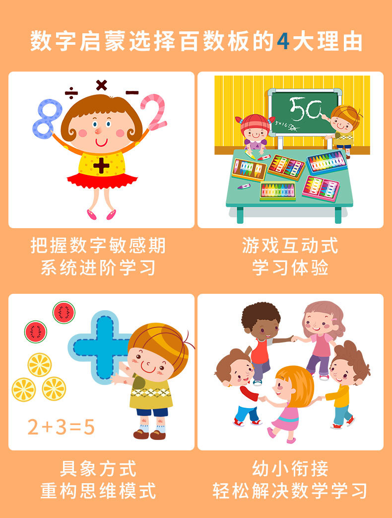 Children's Arithmetic Magnetic Hundreds Board Elementary School Students Intelligence Class Montessori Early Education Mathematics Teaching Aids Early Childhood Education Toys