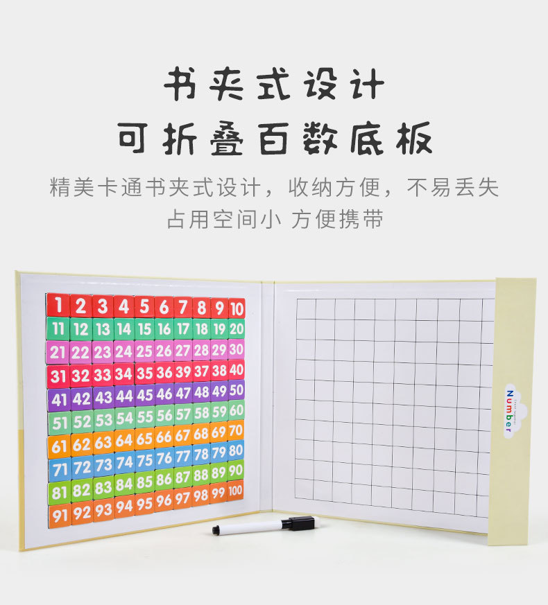Children's Arithmetic Magnetic Hundreds Board Elementary School Students Intelligence Class Montessori Early Education Mathematics Teaching Aids Early Childhood Education Toys