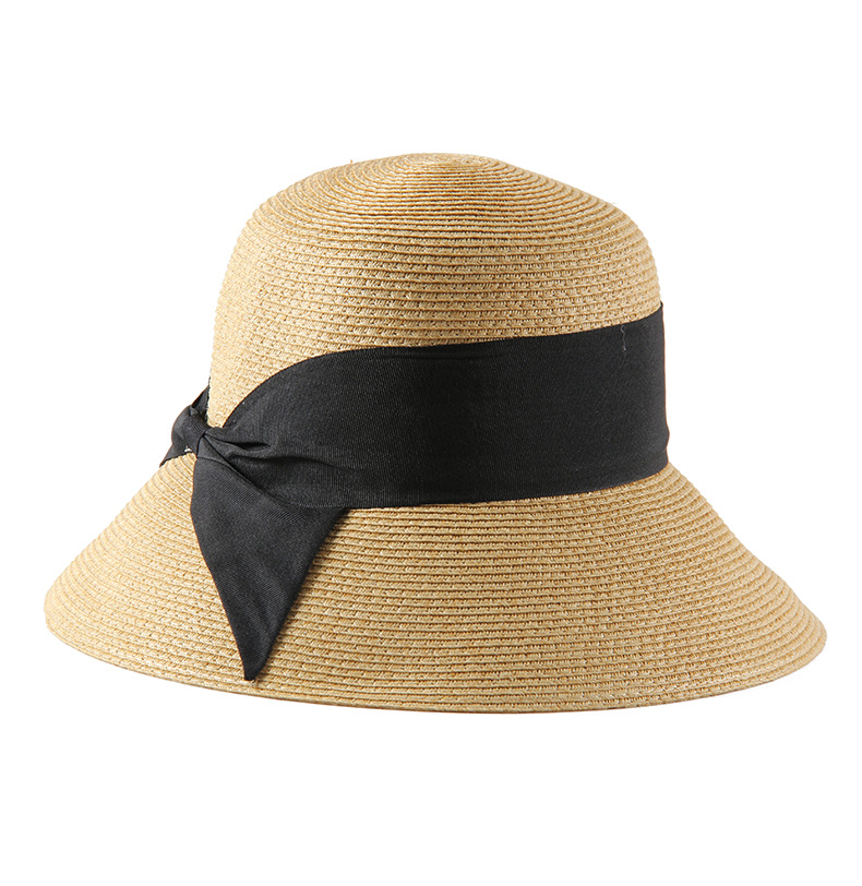 2018 Summer Sun Li Same Product Straw Hat Bowknot Foldable Flanging Broad-Brimmed Hat Bucket Hat Sun Shade Hat 2018 Summer Sun Li Same Product Straw Hat Bowknot Foldable Flanging Broad-Brimmed Hat Bucket Hat Sun Shade Hat