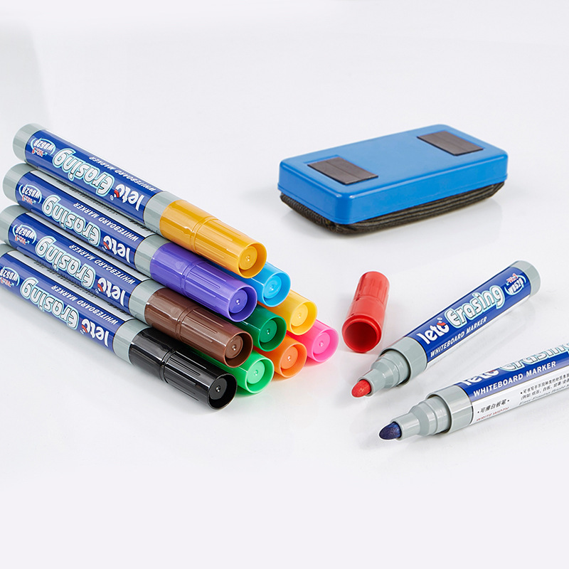 Letu 528 Whiteboard Marker Erasable Mark Office Whiteboard Marker Teaching Children&#039;s Color Drawing Board Thick Head Easy to Wipe Wholesale