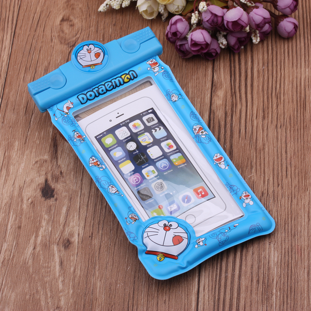 Mobile Phone Waterproof Bag Airbag Floating Cartoon Cute Seaside Outdoor Transparent Swimming General-Purpose Water-Proof Cover Touch Screen