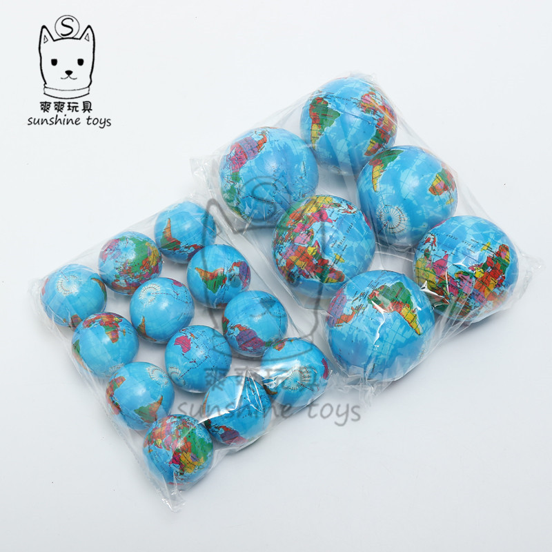 10cmpu Earth Instrument Sponge Foaming Full Printing Ball School Children&#039;s Teaching Pressure Factory Direct Supply Cross-Border Toy Ball