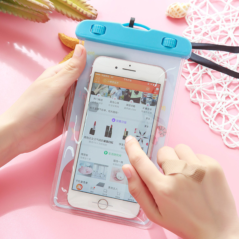 2165 Mobile Phone Waterproof Bag Cartoon Animal PVC Transparent Sealed Waterproof Bag Drifting Camera Waterproof Phone Set T