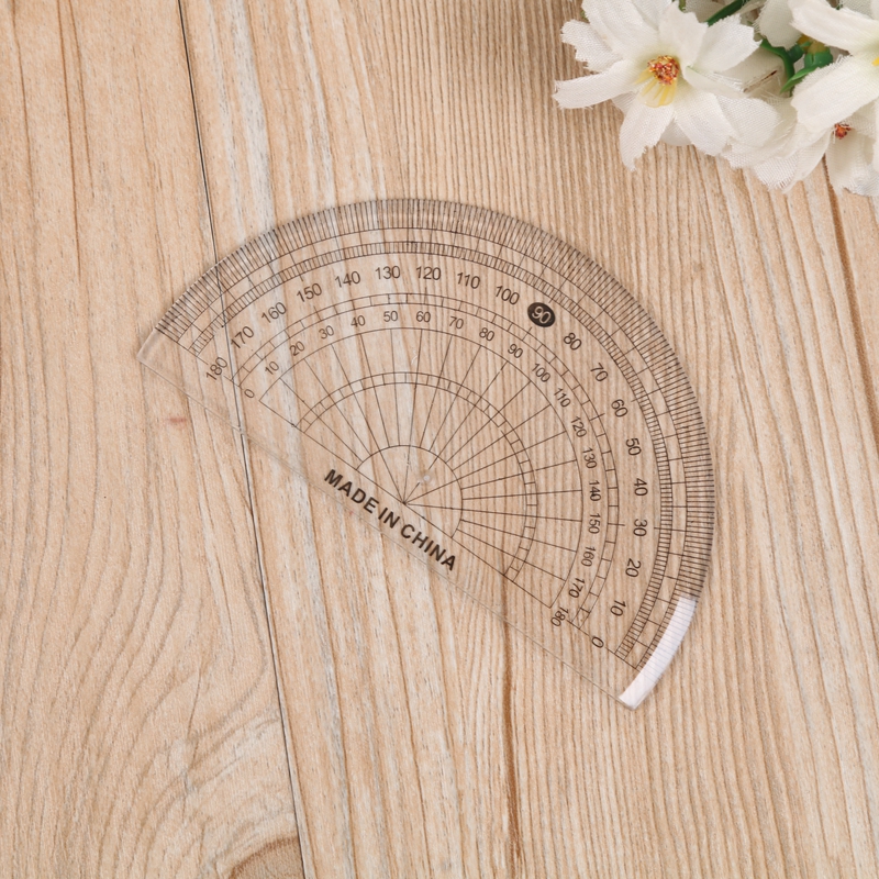 Plastic stationery ruler triangle protractor ruler students set ruler