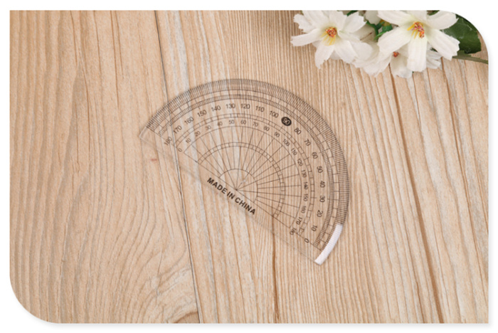 Plastic stationery ruler triangle protractor ruler students set ruler