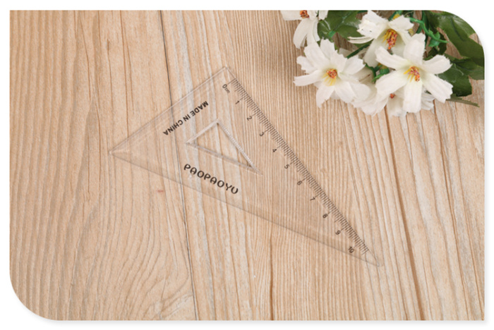 Plastic stationery ruler triangle protractor ruler students set ruler
