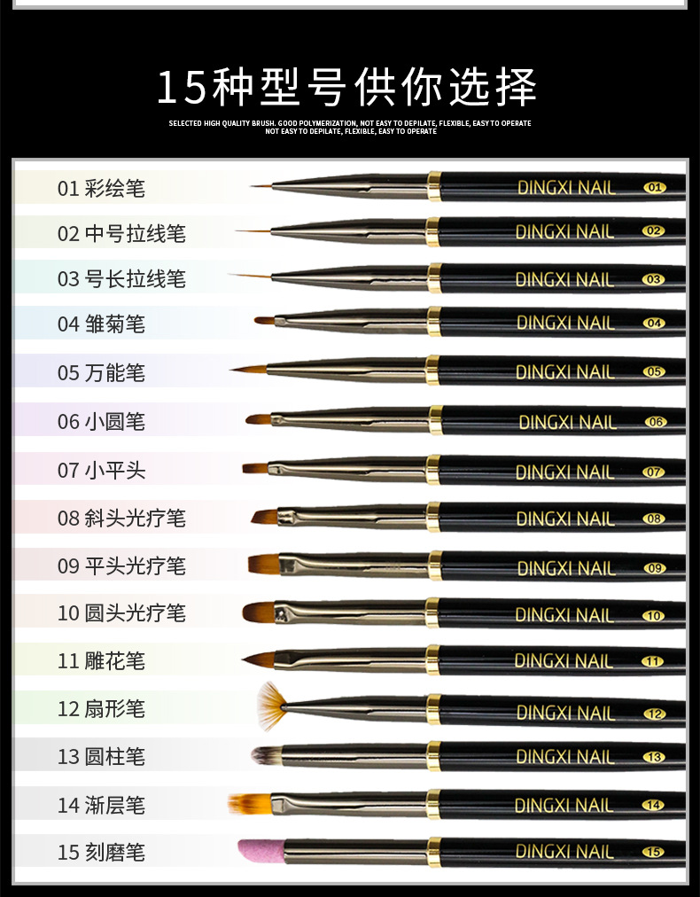 Gel Brush Mink Hair Nail Polish Pen Crystal Carved Phototherapy Line Drawing Pen Nail Brush Pen Set Flower Drawing Fluoresent Marker Gel Brush Mink Hair Nail Polish Pen Crystal Carved Phototherapy Line Drawing Pen Nail Brush Pen Set Flower Drawing Fluoresent Marker