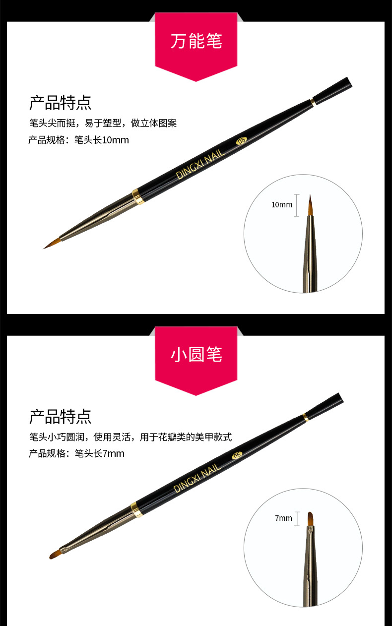 Gel Brush Mink Hair Nail Polish Pen Crystal Carved Phototherapy Line Drawing Pen Nail Brush Pen Set Flower Drawing Fluoresent Marker Gel Brush Mink Hair Nail Polish Pen Crystal Carved Phototherapy Line Drawing Pen Nail Brush Pen Set Flower Drawing Fluoresent Marker