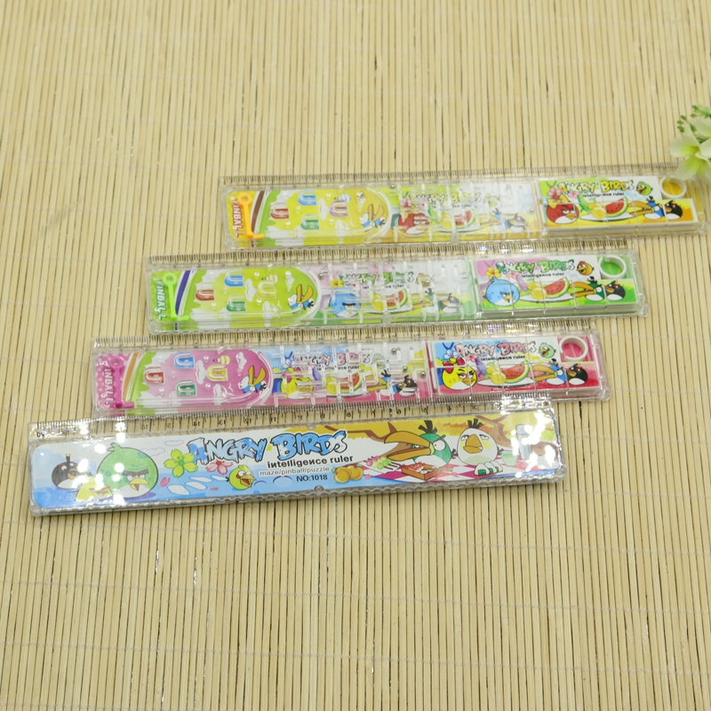 Student Stationery Drawing Tool Cartoon Folding Rules Color Transparent Plastic Ruler