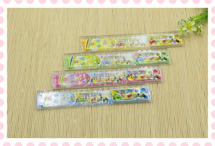 Student Stationery Drawing Tool Cartoon Folding Rules Color Transparent Plastic Ruler