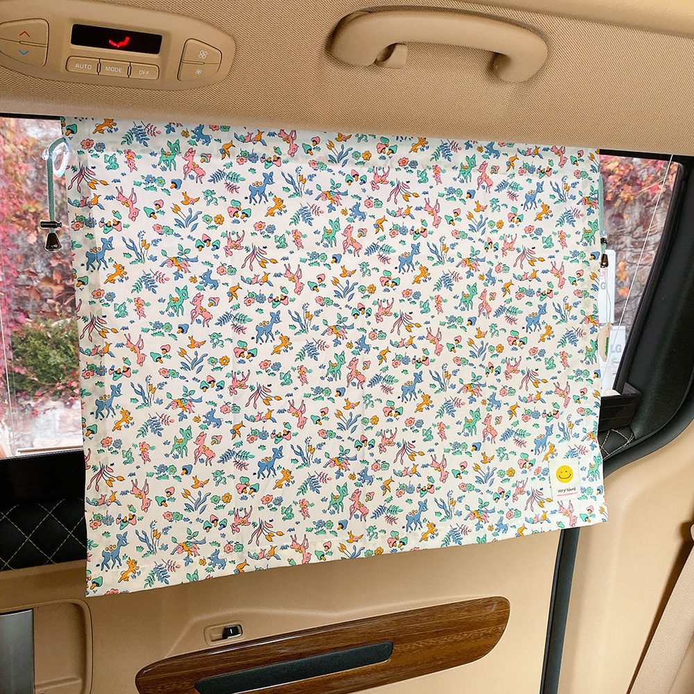 Same Style Vehicle Window Curtain Sun Shade Cartoon Children's Shading Insulated Magnetic Sucker Drawstring Version Same Style Vehicle Window Curtain Sun Shade Cartoon Children's Shading Insulated Magnetic Sucker Drawstring Version