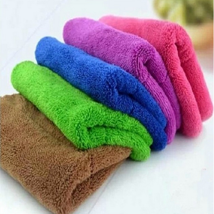 30*25 Coral Fleece Hook Square Towel Double Thick Super Soft Absorbent Cleaning Towel Small Tower Car Cleaning Cloth Wholesale