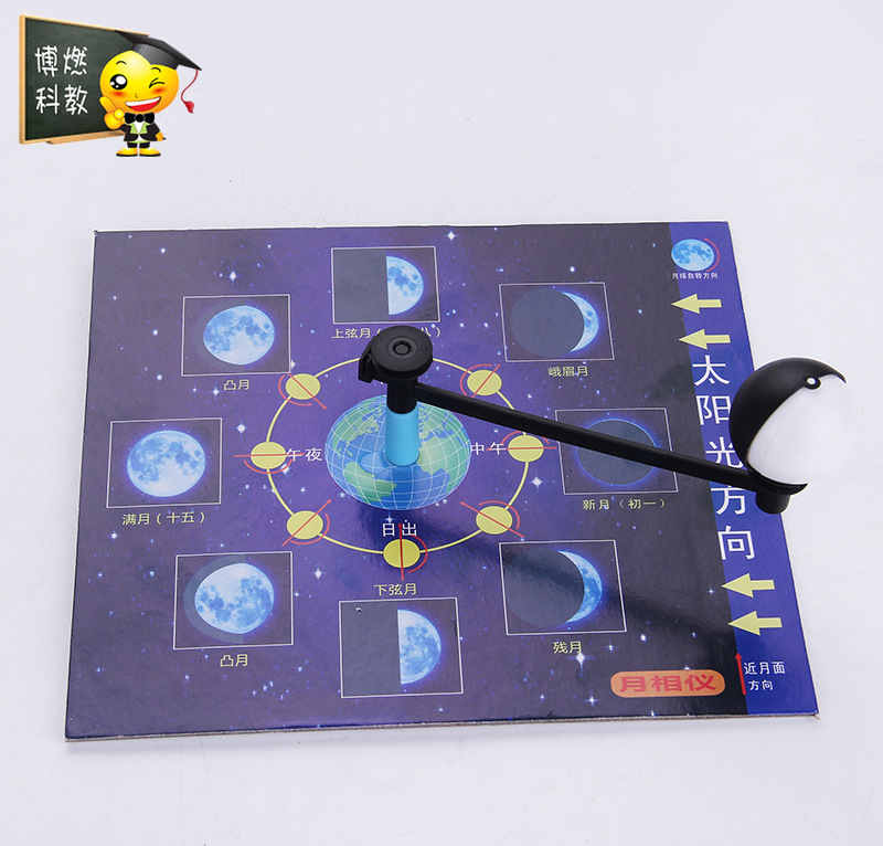Small Production Moon Change Model Children's Scientific Invention Moon Phase Cause Stem Science Teaching Aids