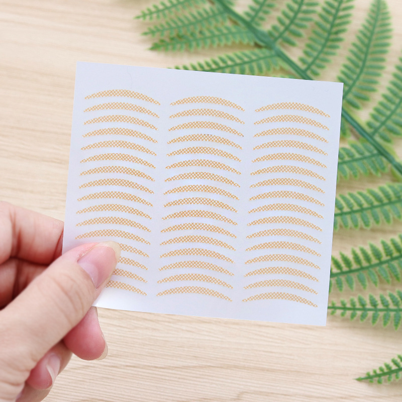 Wholesale Mesh Lace Double Eyelid Stickers Eye Beauty Tape Seamless Natural Flesh Color Invisible Super Sticky Long-Lasting Night Women and Men