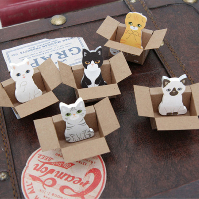Korean Carton Cute Carton Cat Small Notepad Sticky Note | Note Sticker | Sticky Notes