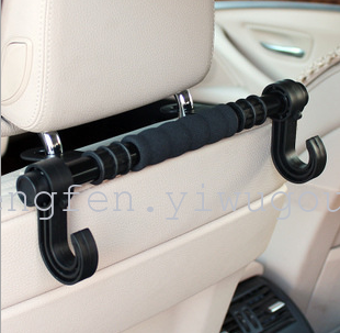 Car hook double hook tied to vehicle linked to the vehicle seat back storage