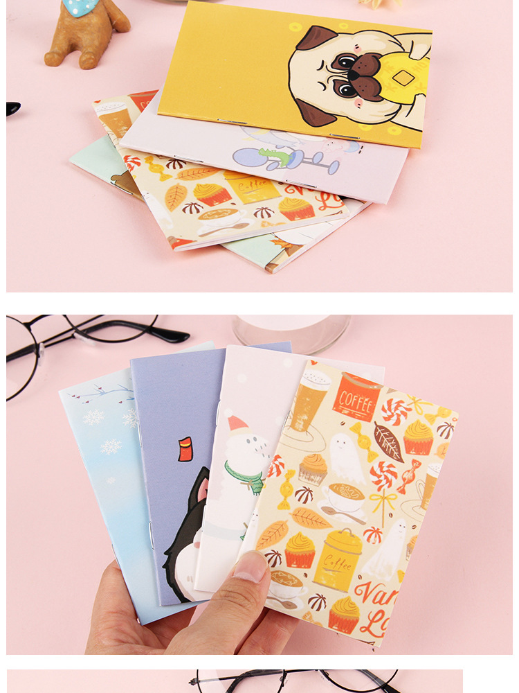 Factory Direct Supply Cartoon Notebook Mini Pockets Notebook Cute Notebook Gift Small Gift Wholesale Custom T