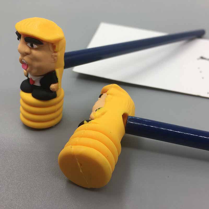 Cross-Border New Trump Pencil Doll Hammer PVC Pencil Holder Separator Pencil Hammer Factory Direct Sales Cross-Border New Trump Pencil Doll Hammer PVC Pencil Holder Separator Pencil Hammer Factory Direct Sales