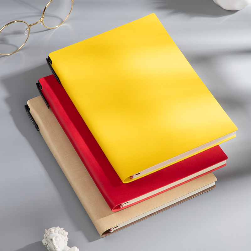 Factory A5 Imitation Leather PU Notepad Student Writing Notebook Stick Core Notebook Insert Notebook Custom Logo