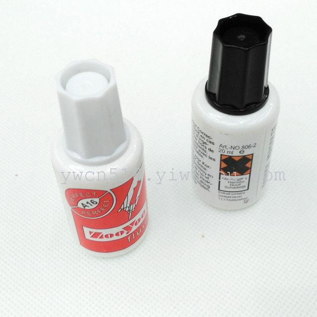 Color box double bottle of correction fluid bottle with brush liquid paper correction fluid