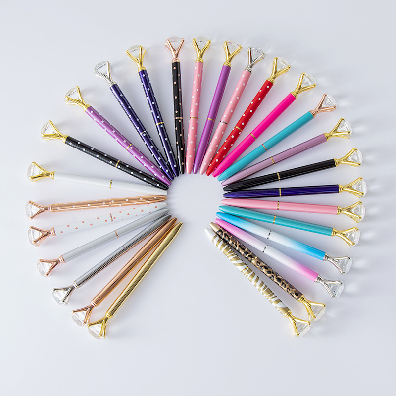 Diamond Pen Metal Ball Point Pen Large Diamond Pen Advertising Marker Gift Pen Spot Printing Logo Factory Wholesale