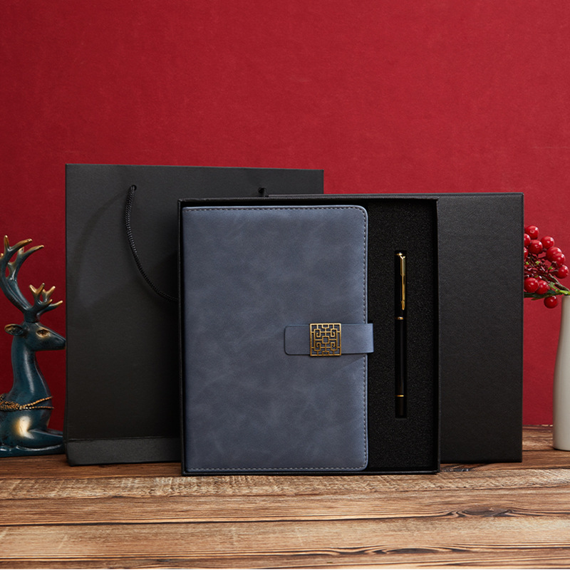 Retro Business Notebook A5 Custom Logo Notepad Set Creative Simple Office Diary Book Journal Notebook