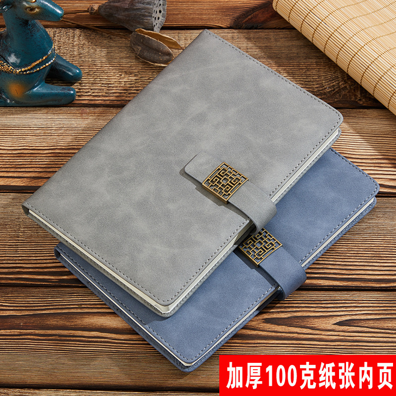 Retro Business Notebook A5 Custom Logo Notepad Set Creative Simple Office Diary Book Journal Notebook