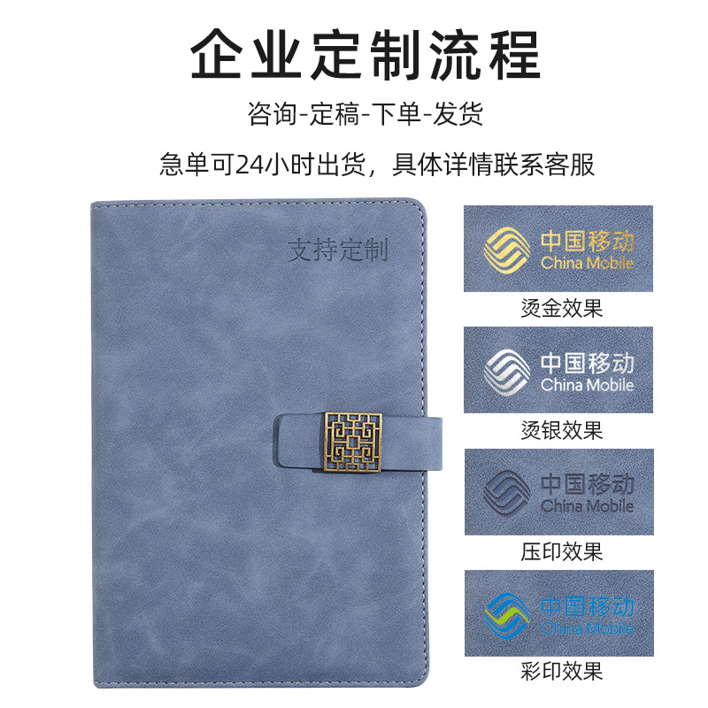 Retro Business Notebook A5 Custom Logo Notepad Set Creative Simple Office Diary Book Journal Notebook