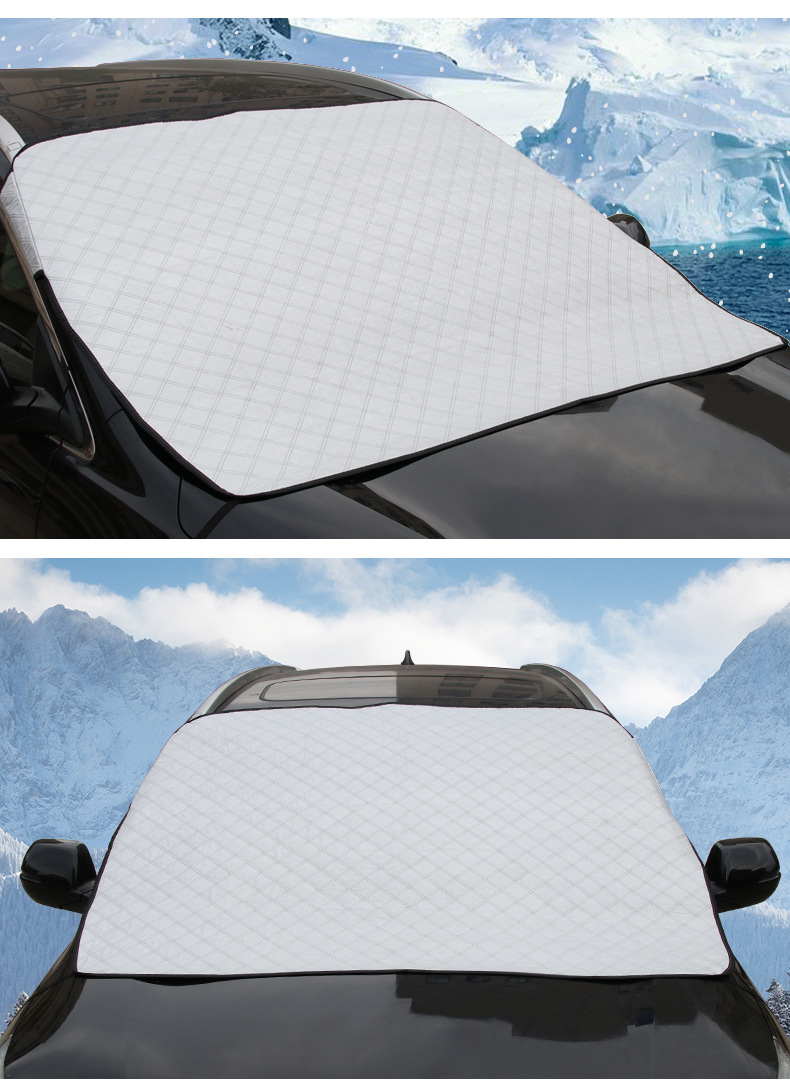 Car AntiFreezing AntiFrost Sun Shade Thickened Snow Shield Front Windshield Magnetic Windshield Snow Cloth Cover R3928