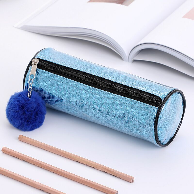 Stock new hair ball pen bag student sequin makeup lady children&#039;s sequin pen bag