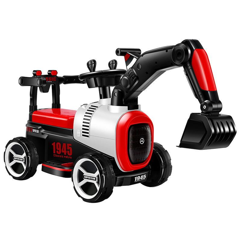 Children&#039;s Electric Excavator Toy Car Can Sit on the Large Number Baby Engineering Car Hook Machine Boys and Girls Charging Excavator