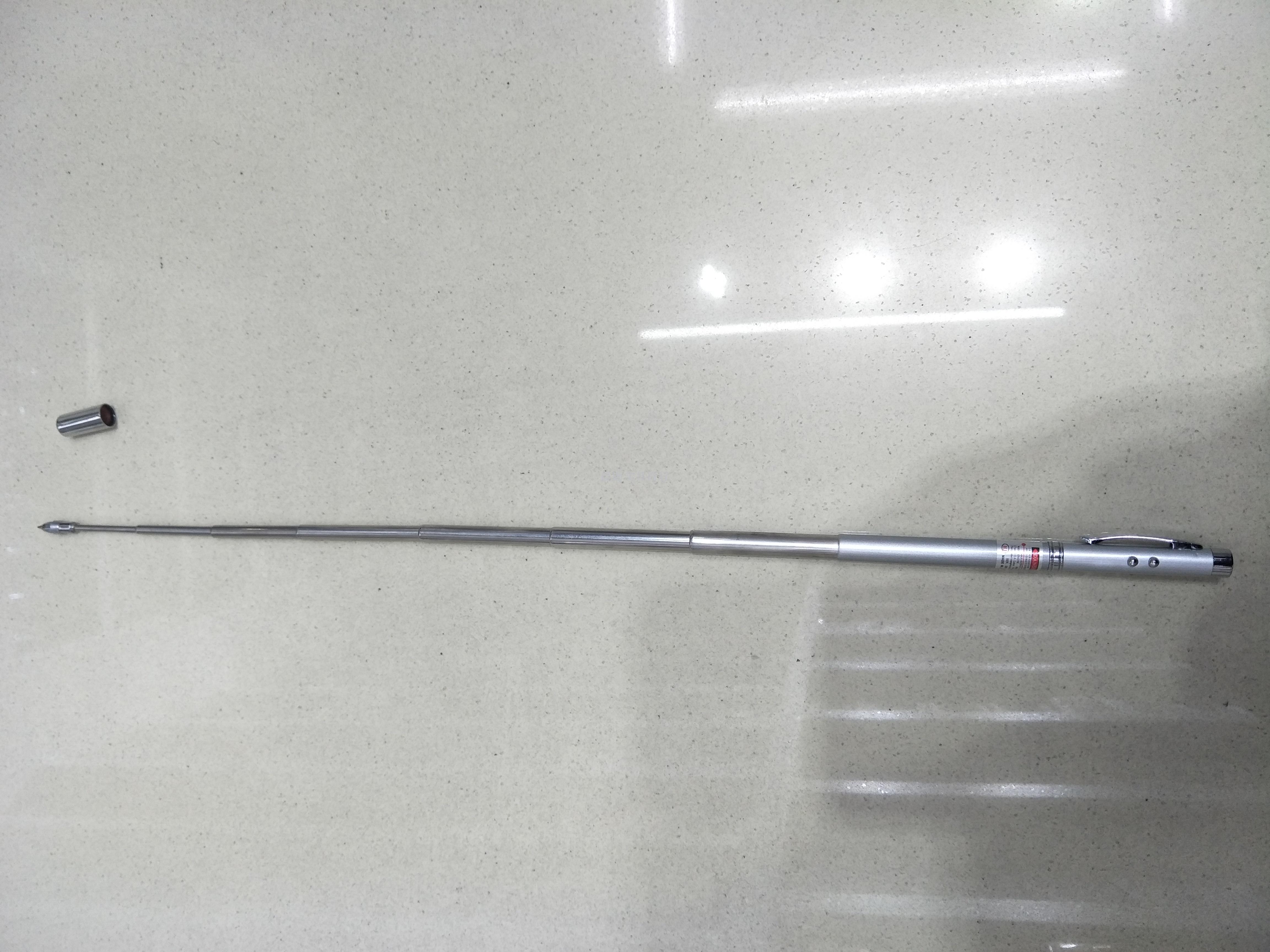 4-in-1 Multifunctional Laser Pointer Pen Red Light White Light Metal Ball Point Pen Iron Box Telescopic Magnet Pen